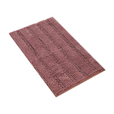 China Durable Chenille Bathroom Rugs Super Water Absorption Anti Slip Bath Mats for sale