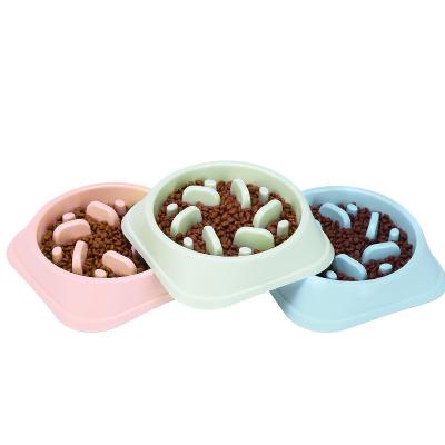 China Non-slip Puzzle Non-automatic Pet Bowl Anti-engulfment Slower Custom Food Feeding Healthy Design Dogs Dog Bowl Slow Feeder Bowl for sale