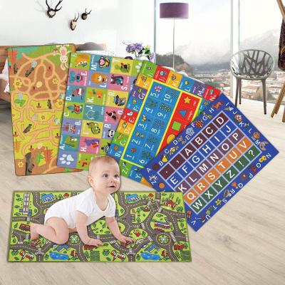 China Washable Carpet Baby Educational Kindergarten Kids Room Living Room Floor Crawling Mat for sale