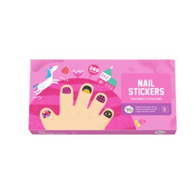 China Fashion Plastic Custom Nail Sticker Sweet Garden Art Picture Sticker For Nail Sticker for sale