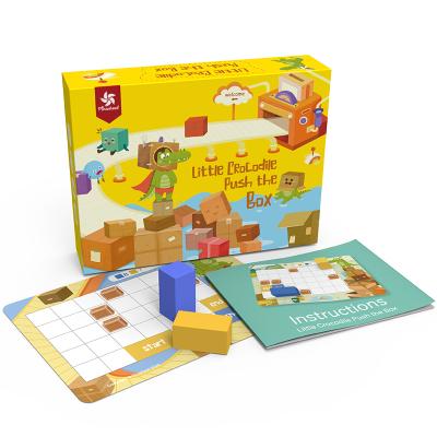 China New Cartoon Toy Little Crocodile Pushing Box Designs 3D Paper Puzzles Game Toys Kids Wooden Puzzle Educational Toys for sale