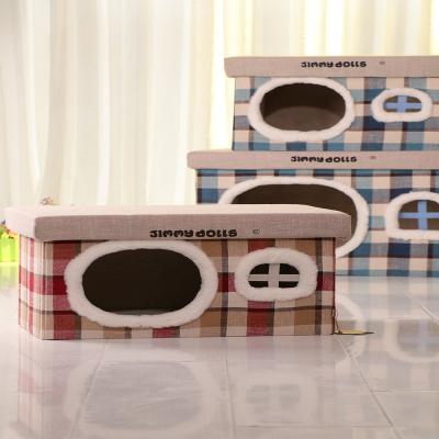 China Breathable Outdoor Stray Cat House Cat House Keep Warm And Waterproof Pet Cages for sale