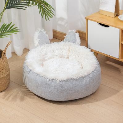 China Breathable Wholesale High Quality Different Size Pet Products Rabbit Shape Warm Stylish Dog Pet Bed for sale