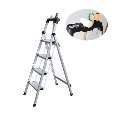 China 2018 Aluminum Folding Ladders New Product Step Folding Tool Rack Ladder for sale