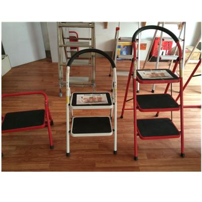 China Folding Ladders Handrail Step Ladder, Step Tools, Household Foldable Steel Step Ladder for sale