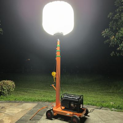 China Telescopic Mobile Portable Light Tower Generator 1400W Led Balloon Lamps 224000lm for sale