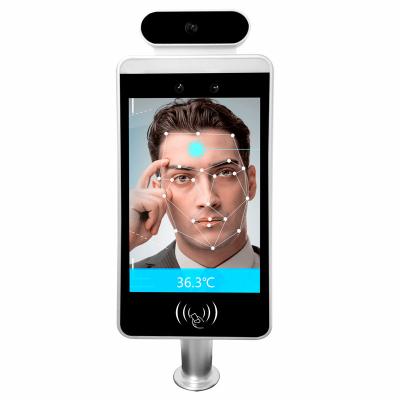 China Motion Detection Body Forehead AI Face Recognition Machine Thermometer Facial Recognition with Temperature Kiosk for sale