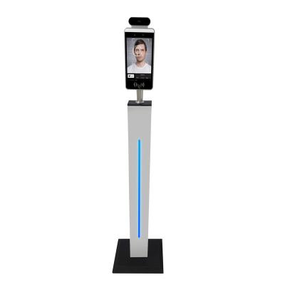 China Motion Detection Temperature Detection Kiosk AI Recognition Machine Facial Access Control 8 Inch Face Recognition Temperature Measurement for sale