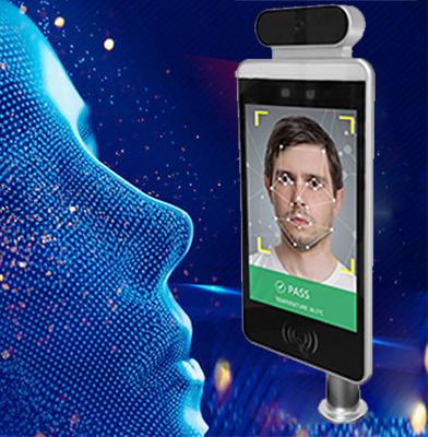 China Motion Detection Factory Recognition Camera Attendance and Temperature Measurement Access Facial Controller 8 Inch Face Recognition Machine for sale