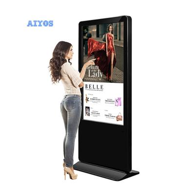 China High Resolution Indoor Free Standing Advertising LCD Player Shopping Mall Touch Screen Kiosk Totem 65