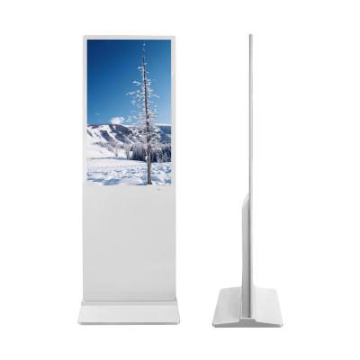 China High Resolution Vertical Thin Advertising Display Equipment / Smart Interactive LCD Totem Customized Instore Vertical Thin Advertising Billboards for sale