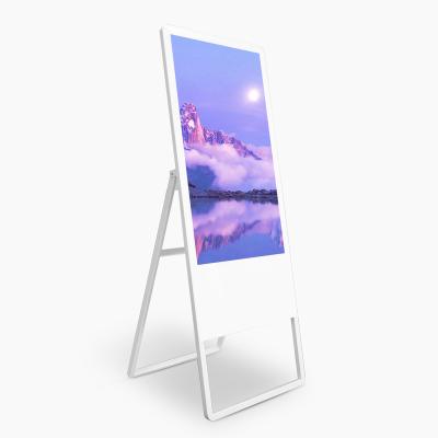 China 32 Inch Digital Advertising Kiosk Posters Kiosk Portable Media Player Kiosk Full HD 1080P Indoor Portable Foldable LCD Display for sale