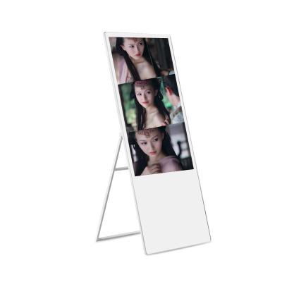 China Indoor Ad Display LCD Screen Stand Display Screens For Advertising 55 Inch Indoor Electronic Advertising Digital Portable Kiosk for sale