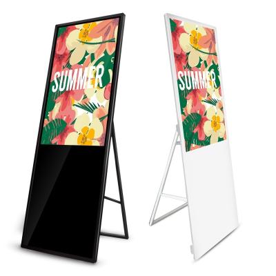 China Aiyos 43 inch indoor hot sale indoor ultra thin portable advertising poster for mall for sale