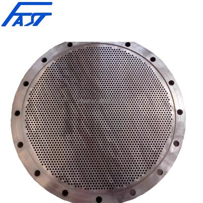 China Refrigeration parts factory directly produce custom 304/316L stainless steel heat exchanger forged drilled tube sheet for sale