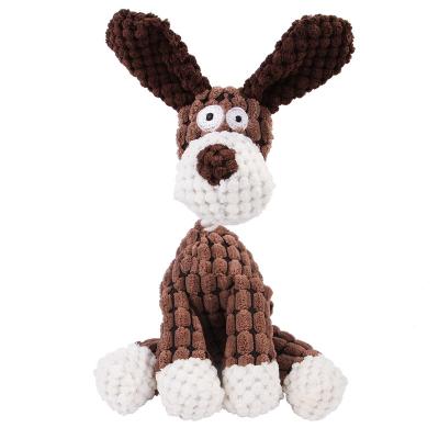 China Durable Pet Viable Running Bite Manufacturers Cotton Rope Plush Toys Corn Fleece Dog Molar Donkey Squeaky Plush Toy for sale