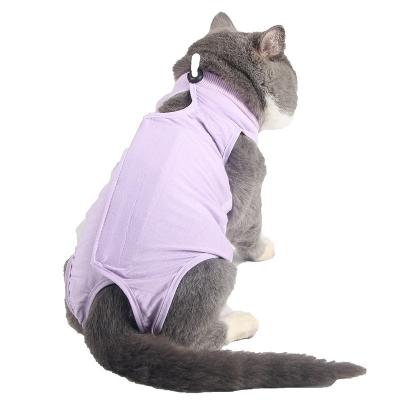 China Cat Surgery Surgical Abdominal Wounds Viable Pet Recovery Innerwear For Cats After Sterilization Pajamas Suit for sale