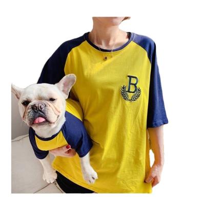 China Summer Pet And Stored Matching Owner T-shirt Vest Dog And Clothes Human Pet for sale