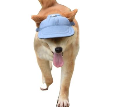 China Stocked Two Ear Holes Design Adjustable Dog Sun Hat Small And Medium Dogs Use Soft Padded Adjustable Dog Sunscreen Hat for sale