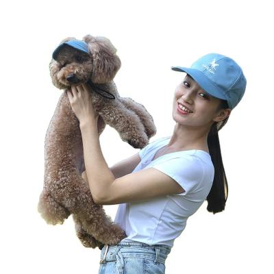 China 2022 Stocked Spring and Summer Style Custom Logo Adjustable Sport Canvas Baseball Cap Pet and Human Hat Set for sale