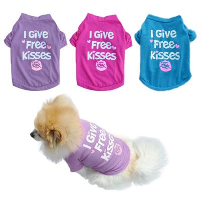 China Stocked Breathable Short Sleeve Spring And Summer Cotton Dog T-Shirt For Small Dog for sale