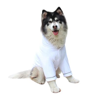 China New Sustainable Dogs Cat For Winter And Autumn Pet Clothes Warm Loaded Thickened Pet Clothing Coral Fleece Absorbent Pet Bathrobe With Hood for sale