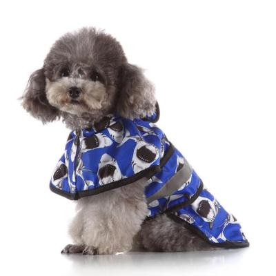 China Sustainable Drop Shipping Universal Big Dog Polyester Pet Waterproof Vest Reflecting Raincoat for sale