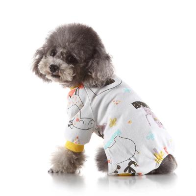 China Autumn Print Pattern Pet Clothes Viable Puppy Pineapple Hot Spring Short Sleeves for sale