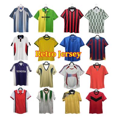 China Custom Quality Retro Soccer Thai Breathable Retro Football Uniform Jersey Top For European Soccer Teams for sale