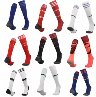 China Manufacturer Custom Logo Security Classic Adults Breathable Long Single Grip Sports Soccer Football Socks for sale