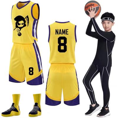 China Antibacterial Personalized Printing Design Basketball Tank Top And Shorts Designs With Number And Name for sale