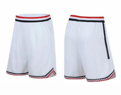 China Antibacterial Color Black White Sublimation Masks Custom Basketball Shorts Uniforms For Men 2021 Shorts With Zipper Pockets for sale