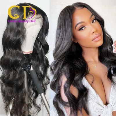 China High Quality Hd T Hair Body Wave Wig Body Wave Lace Front Brazilian Virgin Hair Deep Curly Wigs Natural Color Hair for sale