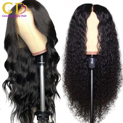 China Hd Barely Shedding Thick Smooth Soft 13*4 Lace Straight Lace Front Wig Cuticle Aligned Hair Color Front Wig Water Wave Virgin Hair Natural Deep Wave Wig for sale