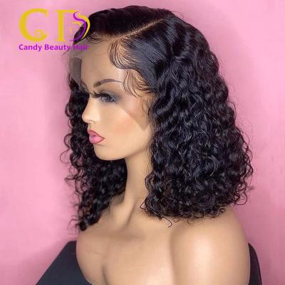 China 100% Wig, Hot Selling Deep Wave Lace Band Wigs Remy Human Hair 13X4 Hd Deep Wave Brazilian Virgin Hair Lace Front Wigs for sale