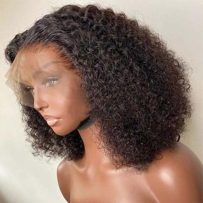 China High Quality Barely Shedding Soft Thick Smooth Afro Wave Wigs For Black Women Lace Front Wigs Human Hair Wig for sale