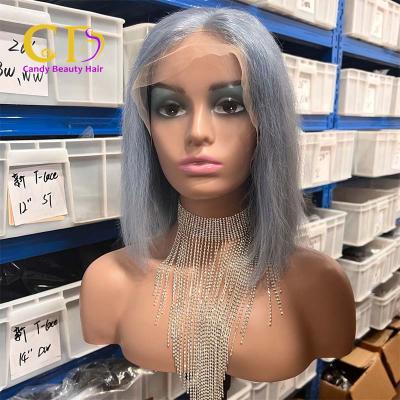 China Custom Ombre Ombre Highlight Beauty Colored Bob Wig 13*4 Lace Front Wigs Pixie Cut Colored Silky Straight Hair Wigs For Women for sale