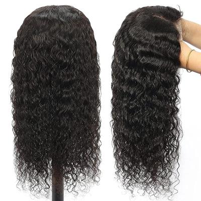 China Unprocessed Brazilian Hair Full Lace Wig Soft Thick Sheer HD Barely Shedding, Water Wave Cuticle Aligned 100% Virgin Hair, Wigs For Black Beauty Women for sale