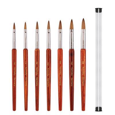 China 100% NAIL Kolinsky Sand Nail Acrylic Brush Pen #10 Crystal Cut Nail Brush for sale