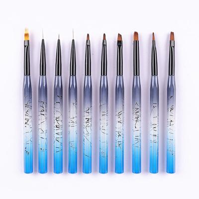 China New gilt NAIL gradient nail brush 3 excellent color rod V nail painting pen phototherapy pen phototherapy pen for sale