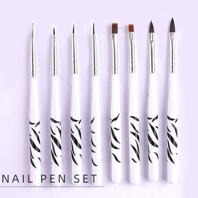 China NAIL Nail Brush Set 8 Nail Art Tools Painting Flower Brush Color Whole Set From Wholesale Manufacturers for sale