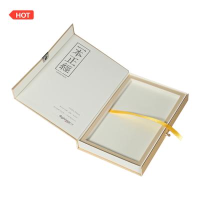 China Reused Decorative Hardcover Fake Book Pattern Style Materials Fashion Book Box Modern Fancy Packaging Box for sale