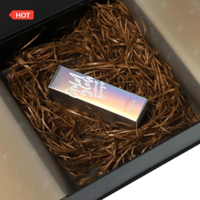 China Recycled Materials Silver Card Custom Printed High Quality Eyelash Lip Gloss Tube Box Lipstick Tube Paper Packaging Box for sale