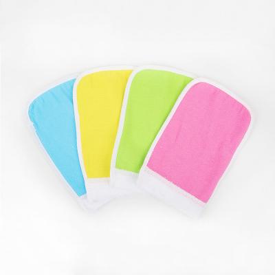 China Solid Color Fastness Low Shrink Peel New Polyester 23x14.5 Good Air Permeability Friendly Exfoliating Gloves Glove Bath With Low Solid Color Fastness Shrink Good Air Permeability For BOD of cleaning for sale