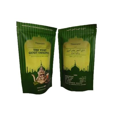 China Organic Healthy Green Tea Thiawarte 100g Tea Bags From China Supplier Chunmee Added To West Africa Market for sale