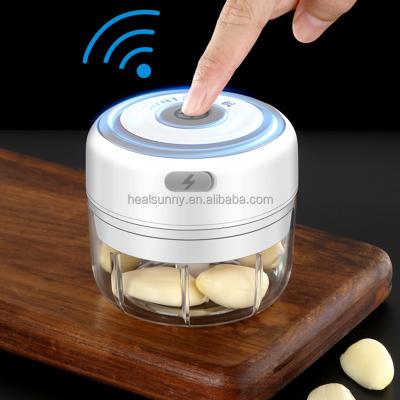 China Viable Wireless USB Charging Mini Garlic Crusher Press Blender Electric Garlic Chopper Grinder for sale