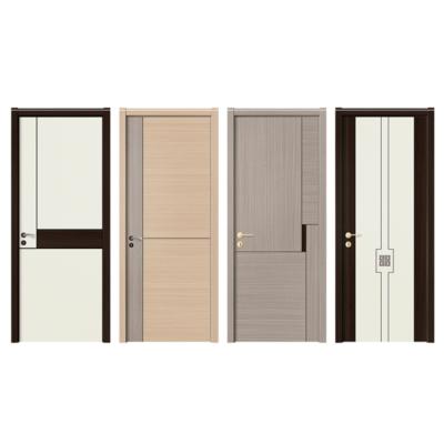 China Modern Chinese Factory Laminate Designs Solid Wood Wood Panel Flush Door for sale