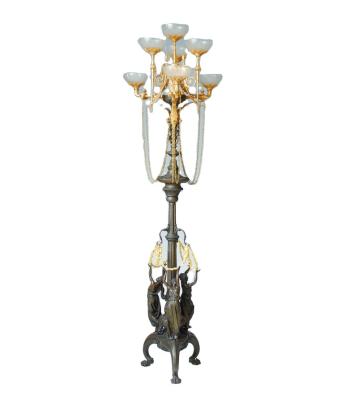 China CH-061 Home Decoration Bronze Candle Holder Candlestick Metal Brass Candle Holder for sale