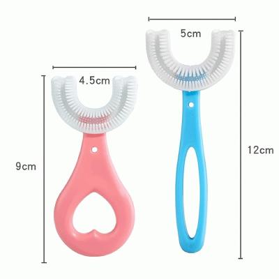 China For Home Use Kids U-Shaped Whole Mouth Teeth Brush Rounded Children U Shape Toothbrush Oral Cleaning Toothbrushes for sale