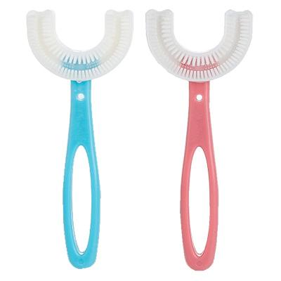 China For Home Use 360 Whole Mouth Manual Toothbrush Soft Silicone U-Shaped Convenient Tooth Wash Cleaning Brush for Kids for sale